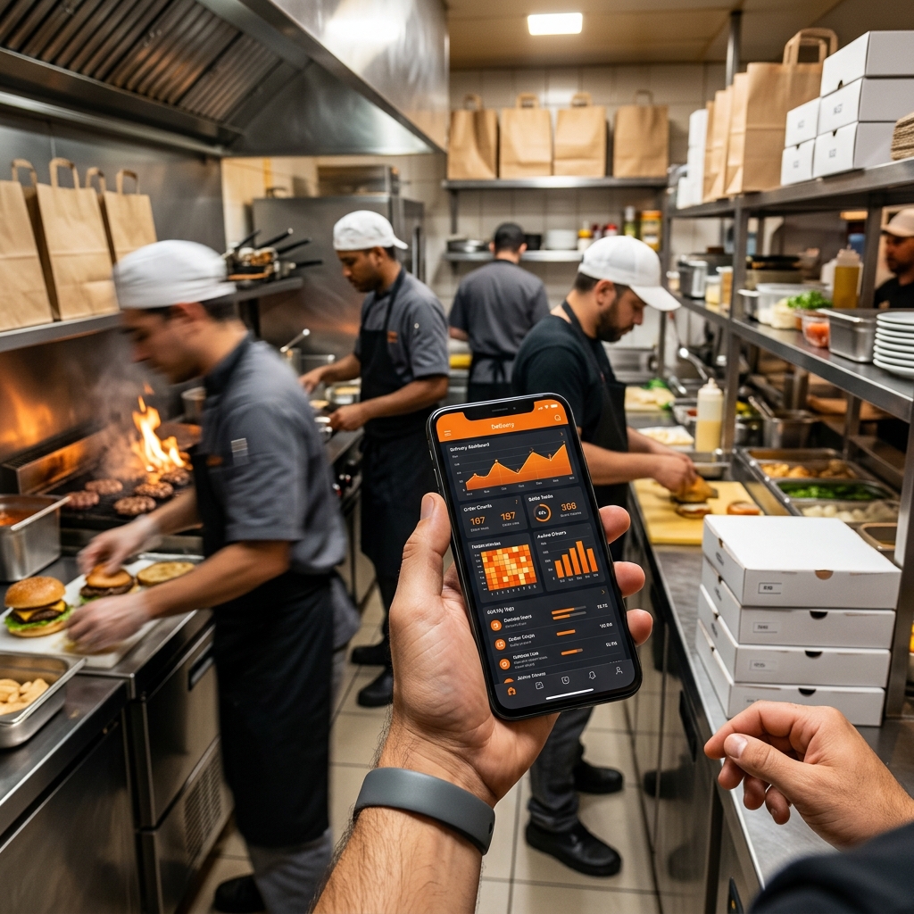 Tiago Lian Exibindo Pedido de Delivery no Celular